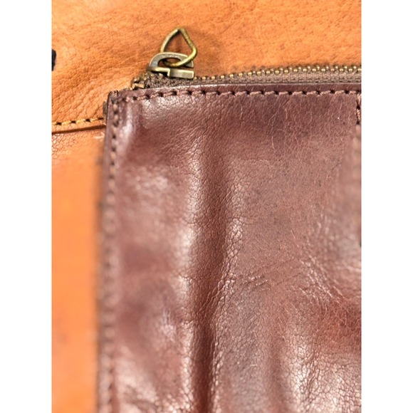 Diba True Crossbody Handbag Brown Black Leather Brass Purse Shoulder Bag BOHO - Picture 9 of 9